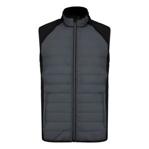 Proact Mens Dual Fabric Padded Sports Body Warmer / Sporty Grey/Black
